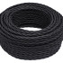 Ретро кабель витой 2x0,75 Черный/Матовый, Bironi B1-422-73 (1 метр)