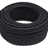 Ретро кабель витой 2x0,75 Черный/Матовый, Bironi B1-422-73 (1 метр)