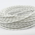 Ретро кабель витой 2x1,5 Белый шелк, Interior Wire ПРВ2150-БЕЛШ  (1 метр)