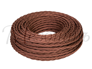 Ретро кабель витой 3x4 Коричневый, ТМ МезонинЪ GE70154-04 (1 метр)
