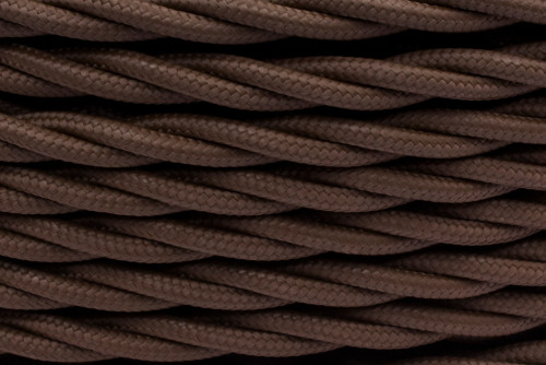 Ретро кабель витой 2x1,5 Коричневый/Матовый, Bironi B1-424-72 (1 метр)
