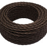 Ретро кабель витой 2x1,5 Коричневый/Глянцевый, Bironi B1-424-072 (1 метр)