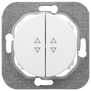 Выключатель кнопочный 2 кл. проходной, Белый, серия Прованс, Bylectrica С(6+6) 10-3363