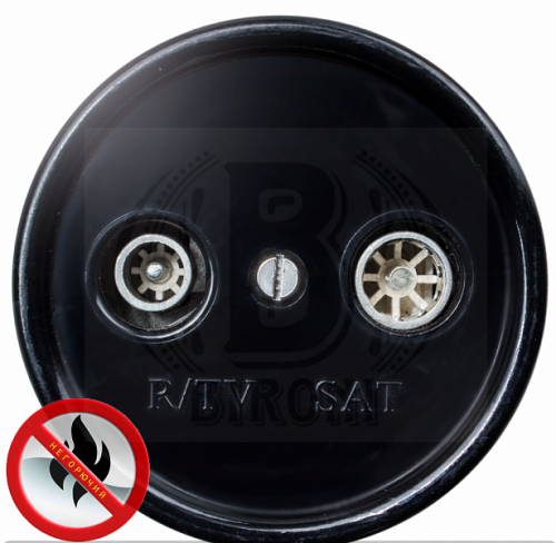 Розетка пластик телевизионная R/TV-SAT проходная черный Bironi B1-304-23
