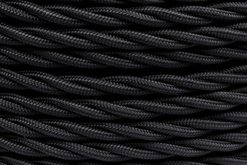 Ретро кабель витой 2x1,5 Черный/Матовый, Bironi B1-424-73 (1 метр)