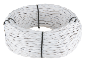 Ретро кабель витой 2x1,5 Белый, Werkel W6452501 (1 метр)