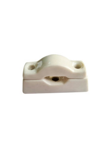 Универсальный керамический фиксатор (крепеж) для провода, белый bianco, Leanza ФКБ