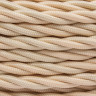 Ретро кабель витой 2x1,5 Песочное золото/Матовый, Bironi B1-424-719 (1 метр)
