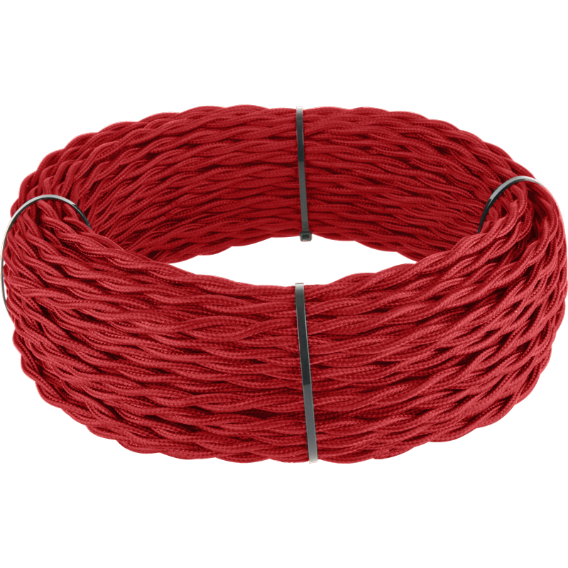 Ретро кабель витой 2x1,5 Красный, Werkel W6452548 (1 метр)