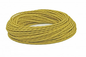 Ретро кабель витой 2x0,75 Песочное золото, Interior Wire ПРВ2075-ПЧЗ  (1 метр)