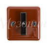 Выключатель фарфоровый 2 кл. (4 положения), коричневый, ТМ МезонинЪ GE80401-04