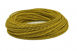 Ретро кабель витой 2x0,75 Шафран, Interior Wire ПРВ2075-ШФР  (1 метр)