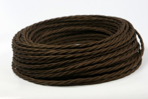 Ретро кабель витой 2x0,75 Шоколад, Interior Wire ПРВ2075-ШКД  (1 метр)