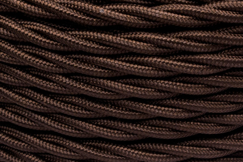 Ретро кабель витой 2x2,5 Коричневый/Глянцевый, Bironi B1-425-072 (1 метр)