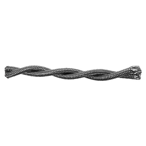 Ретро кабель термостойкий до 120 °С витой 2x1,5 Графит, Salvador GRF/L 2x1,5 (1 метр)