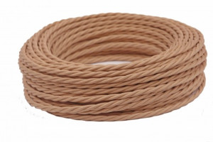Ретро кабель витой 2x1,5 Какао, Interior Wire ПРВ2150-ККО  (1 метр)