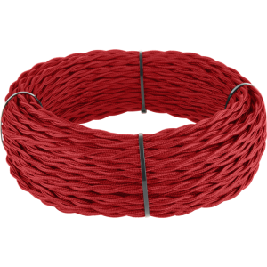 Ретро кабель витой 2x2,5 Красный, Werkel W6452648 (1 метр)