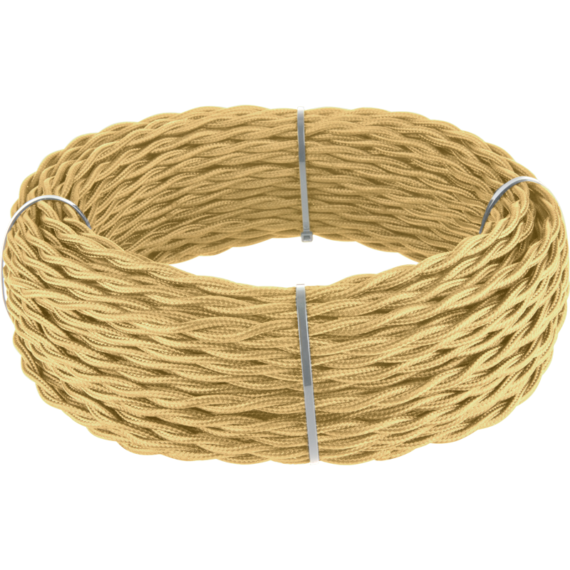 Ретро кабель витой 3x1,5 Золотой песок, Werkel W6453547 (1 метр)