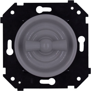 Выключатель пластик поворотный 1 кл. перекрестный (внутренний монт.), Титан, Шедель Bironi B3-203-26