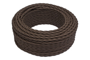 Ретро кабель витой 3x2,5 Коричневый/Матовый, Bironi B1-435-72 (1 метр)