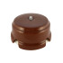 Распаечная коробка керамика D93х47, коричневый bruno, серебристая фурнитура Leanza КРКС