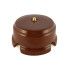 Распаечная коробка керамика D93х47, коричневый bruno, золотистая фурнитура Leanza КРКЗ