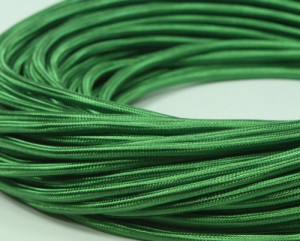 Ретро кабель круглый 2x1,5 Зеленый шёлк, Interior Wire ПДК2150-ЗНШ (1 метр)