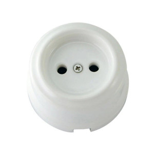Ретро розетка керамика без 3/К, Белый, Болонь TDM ELECTRIC SQ1820-0004