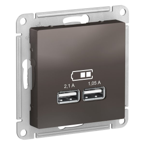 Розетка USB для зарядки, Мокко, AtlasDesign  SE ATN000633