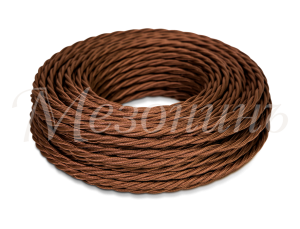 Ретро кабель витой 3x1,5 Шоколад, ТМ МезонинЪ GE70151-17 (1 метр)