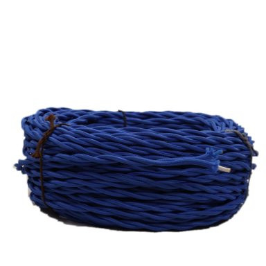 Ретро кабель витой 2x2,5 Синий, Villaris 1022507 (1 метр)