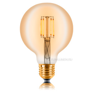 Ретро лампа светодиодная LED G95 4Вт E27 2200K Sun Lumen 057-301