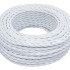 Ретро кабель витой 2x0,75 Белый/Матовый, Bironi B1-422-71 (1 метр)