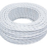 Ретро кабель витой 2x0,75 Белый/Матовый, Bironi B1-422-71 (1 метр)