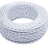Ретро кабель витой 2x0,75 Белый/Глянцевый, Bironi B1-422-071 (1 метр)