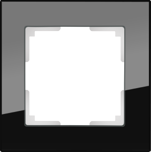 Рамка 1 местная стекло, Чёрный, Favorit Werkel W0011108